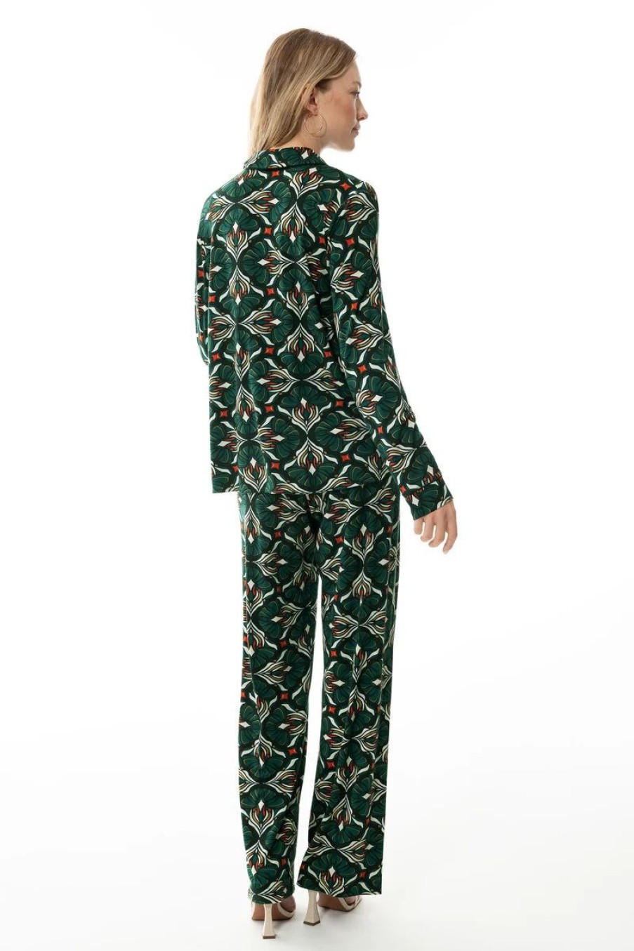 Dames Mey Pyjama'S | Pyjama Serie Lee Green Leaves