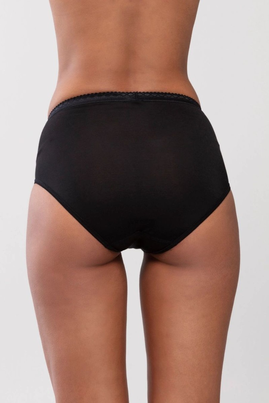 Dames Mey Slips & Pantyshorts | Tailleslip Serie Mey Lights Zwart