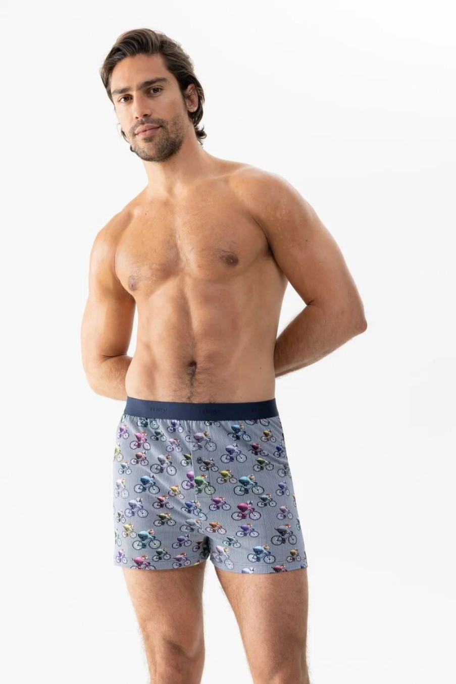 Heren Mey Shorts & Slips | Boxershorts Serie Sporty Animals Yacht Blue