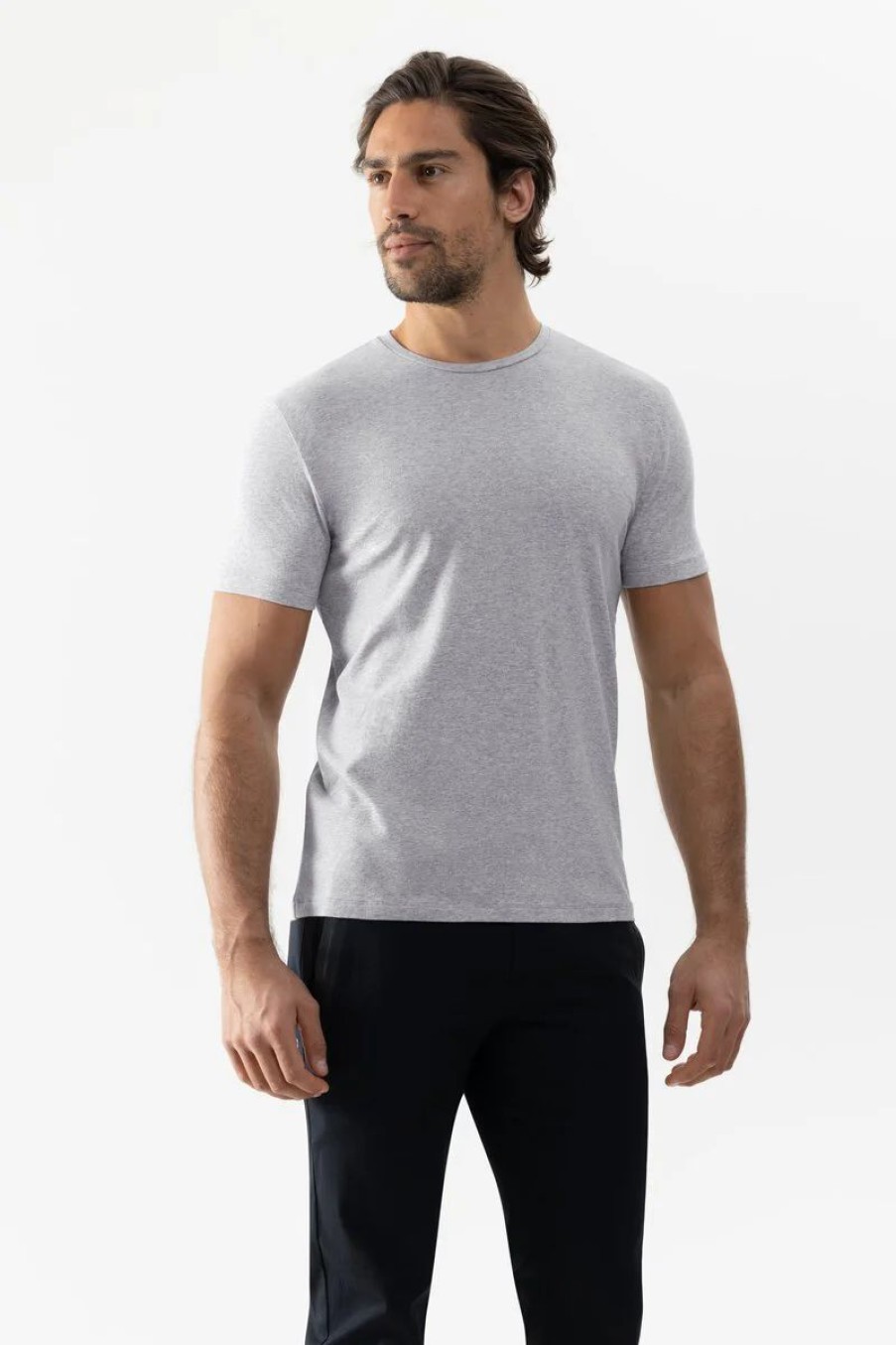 Heren Mey T-Shirt | T-Shirt Serie Relax Light Grey Melange