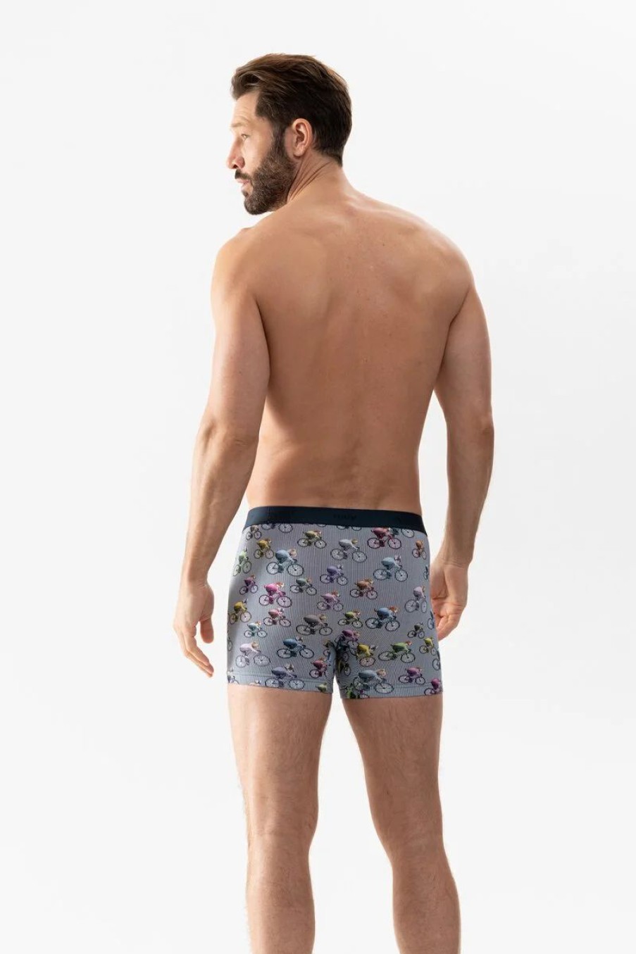 Heren Mey Shorts & Slips | Shorty Serie Sporty Animals Yacht Blue