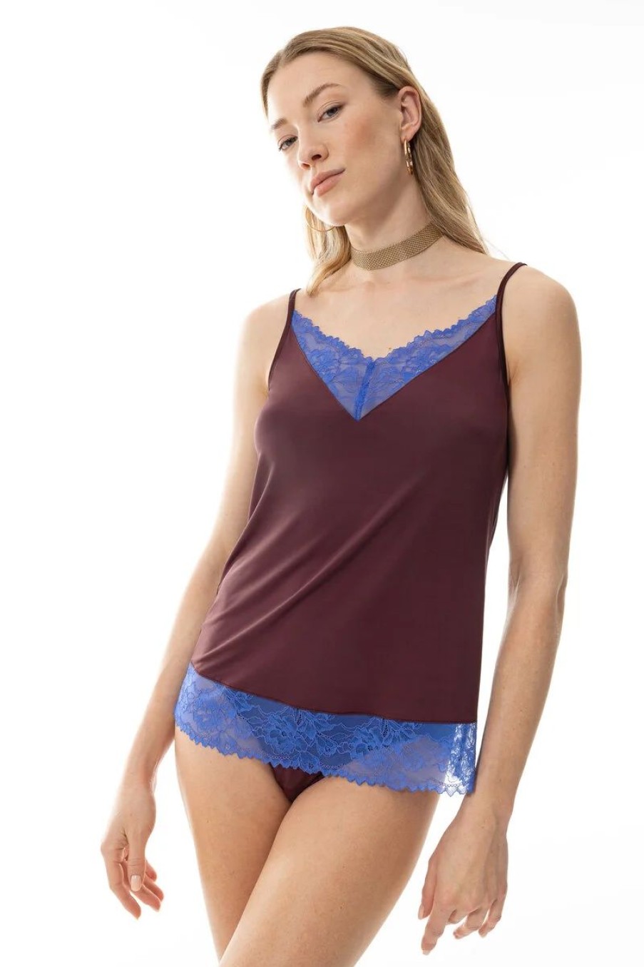 Dames Mey Ondershirts & Tops | Camisole Serie Poetry Style Indigo Rose