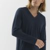 Heren Mey Bovenstukken | Shirt Met Lange Mouwen Dry Cotton Colour Yacht Blue