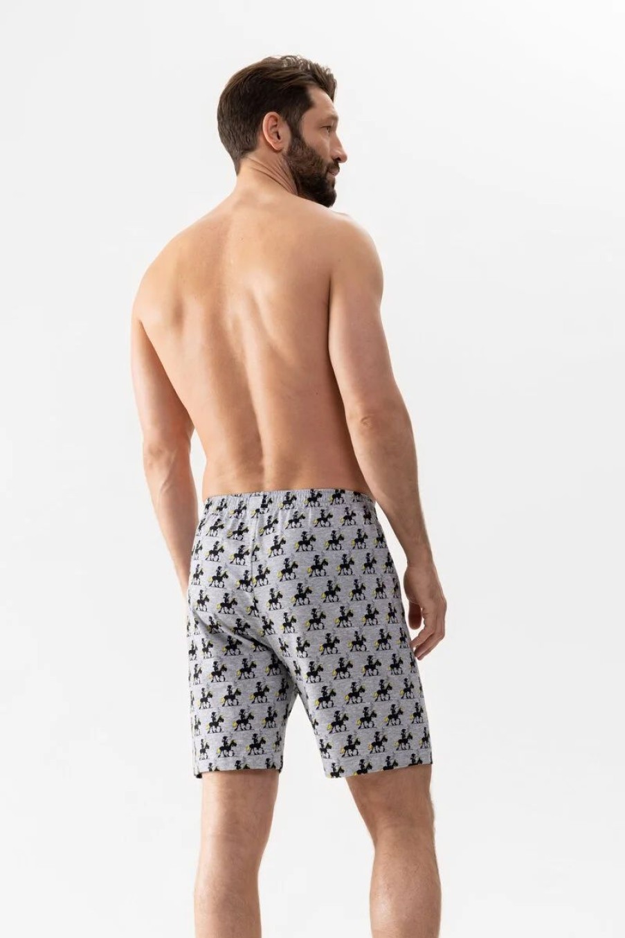 Heren Mey Boxershorts | Short Pants Serie Mey X Lucky Luke Light Grey Melange