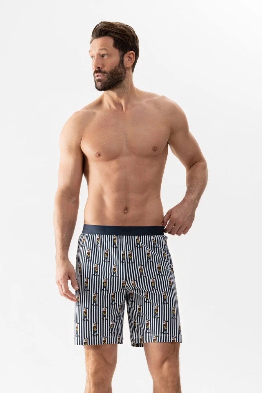 Heren Mey Boxershorts | Short Pants Serie Mey X Lucky Luke Yacht Blue