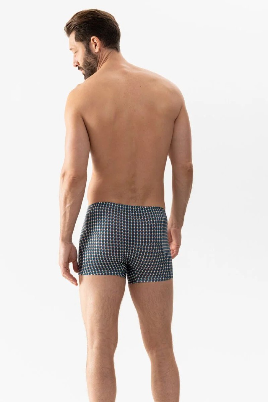 Heren Mey Shorts & Slips | Shorty Serie Grid Cognac