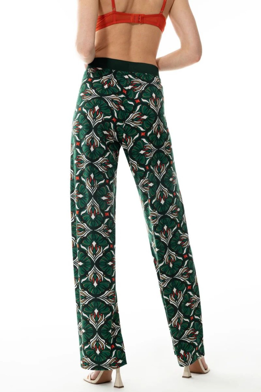 Dames Mey Broeken | Broek Serie Lee Green Leaves