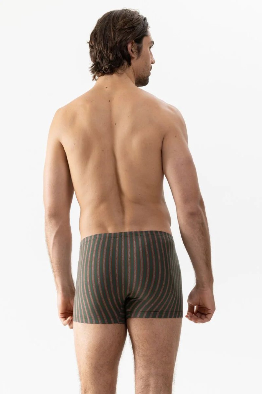 Heren Mey Shorts & Slips | Shorty Serie 3 Col Stripes Quartz Melange