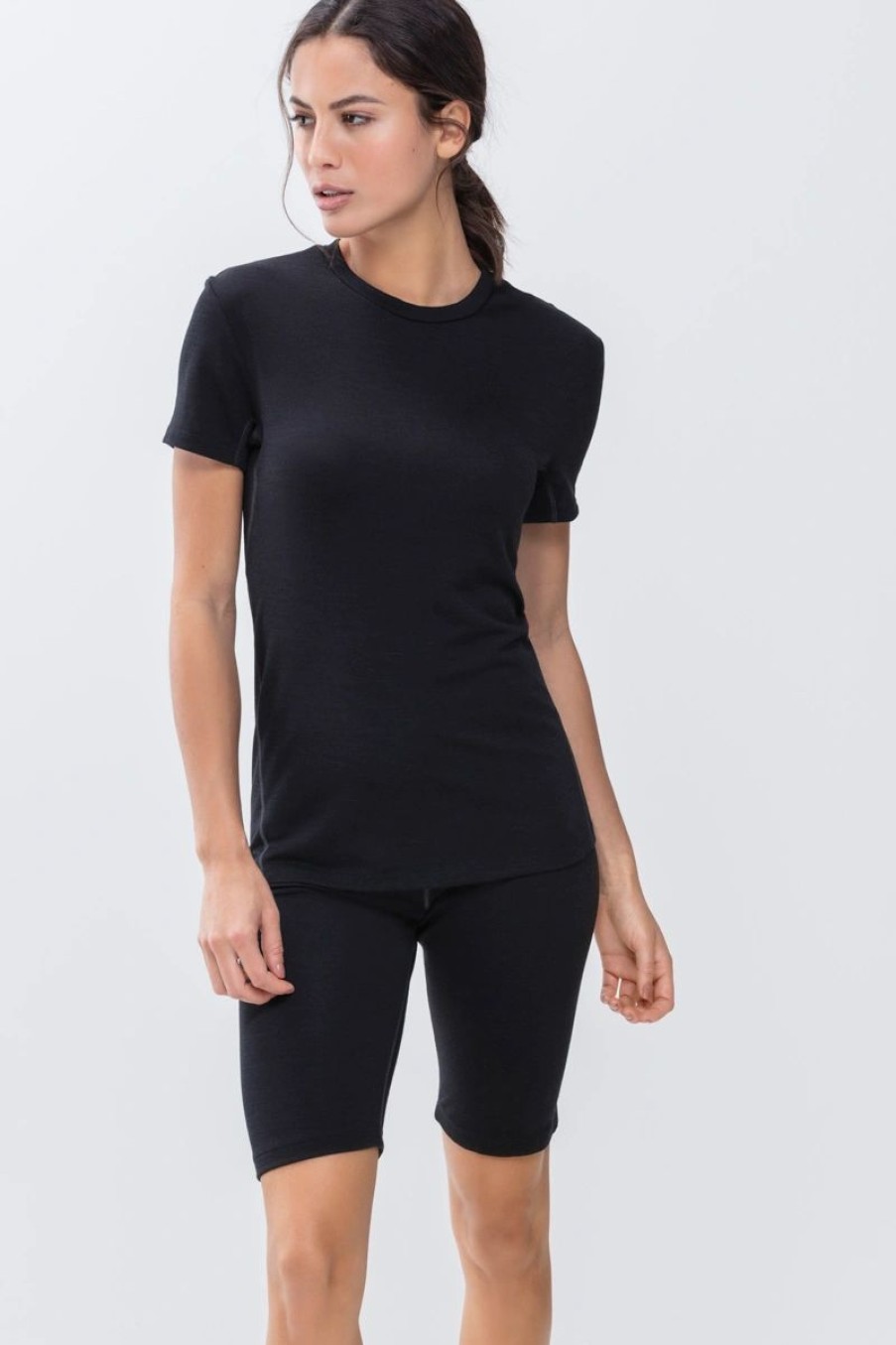 Dames Mey Ondershirts & Tops | Crew-Neck Shirt Serie Performance Zwart