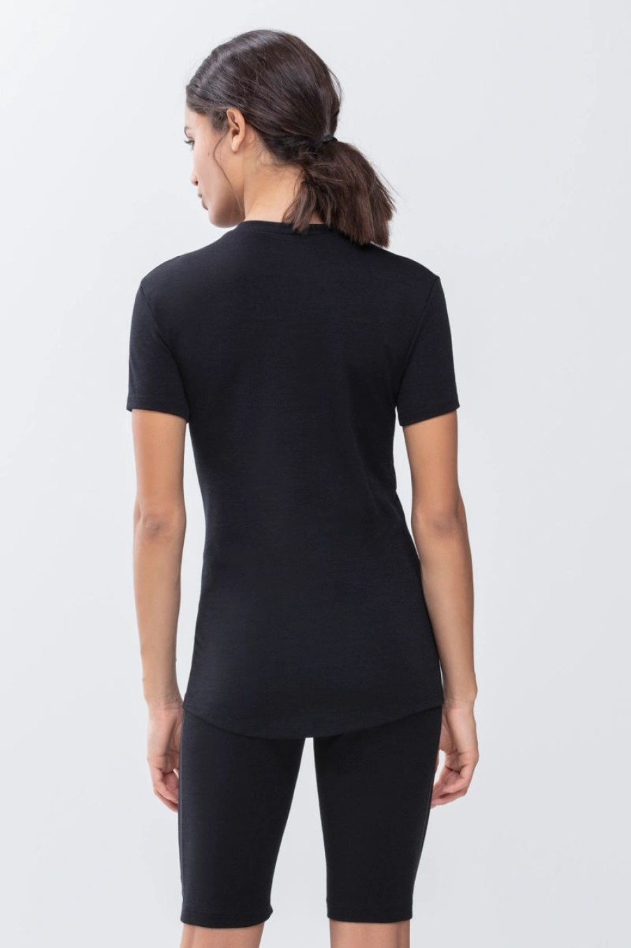 Dames Mey Ondershirts & Tops | Crew-Neck Shirt Serie Performance Zwart