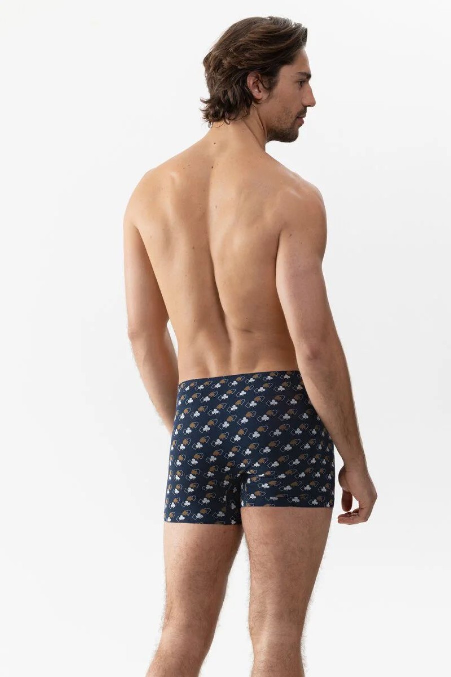 Heren Mey Shorts & Slips | Shorty Serie Symbols Yacht Blue