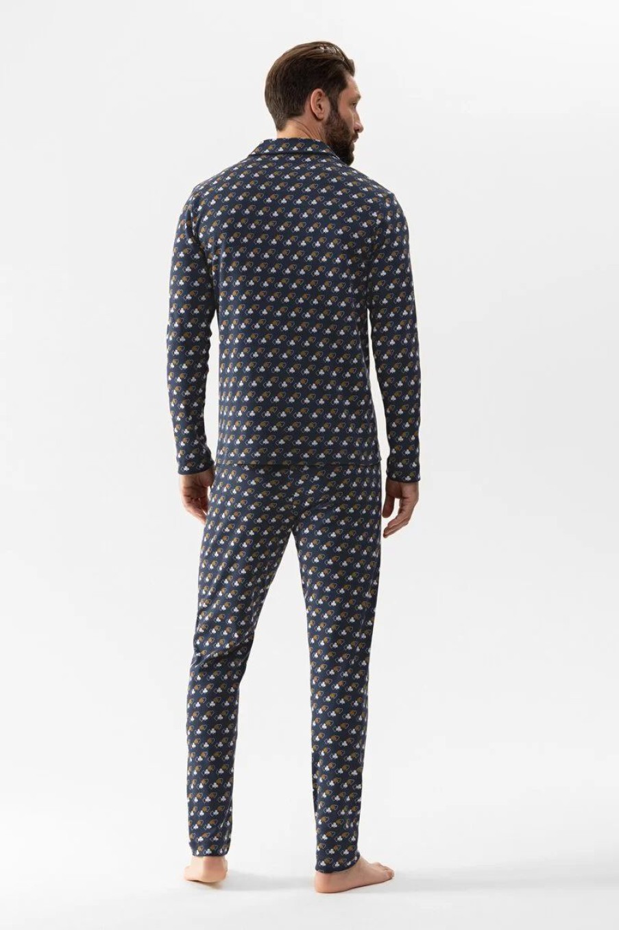 Heren Mey Pyjama'S | Pyjama Serie Symbols Yacht Blue