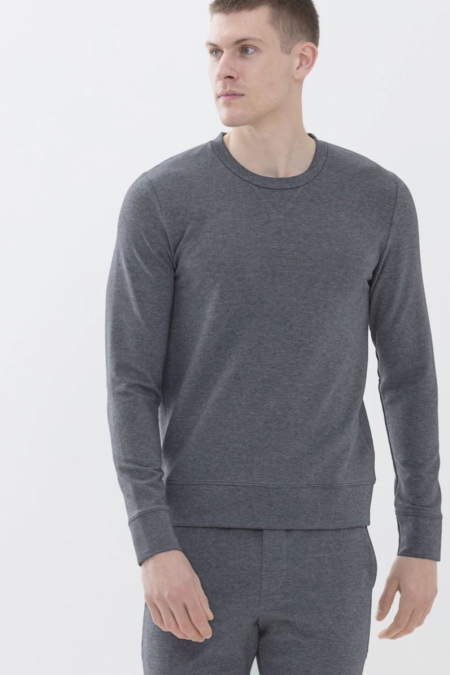 Heren Mey Loungewear Grote Maten | Sweatshirt Serie Enjoy Quartz Melange