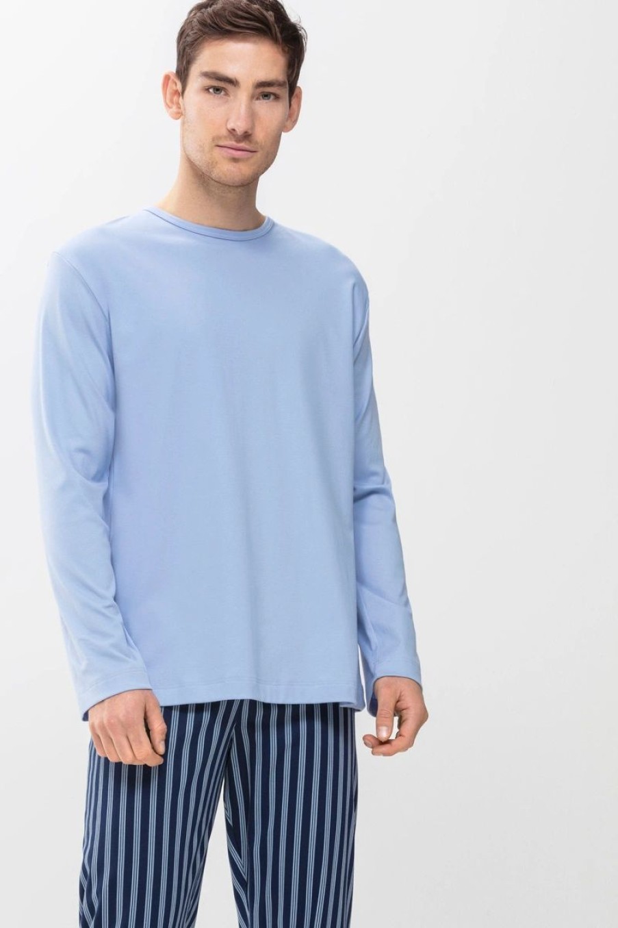 Heren Mey Loungewear Grote Maten | Shirt 1/1 Mouw Serie Springvale Ciel