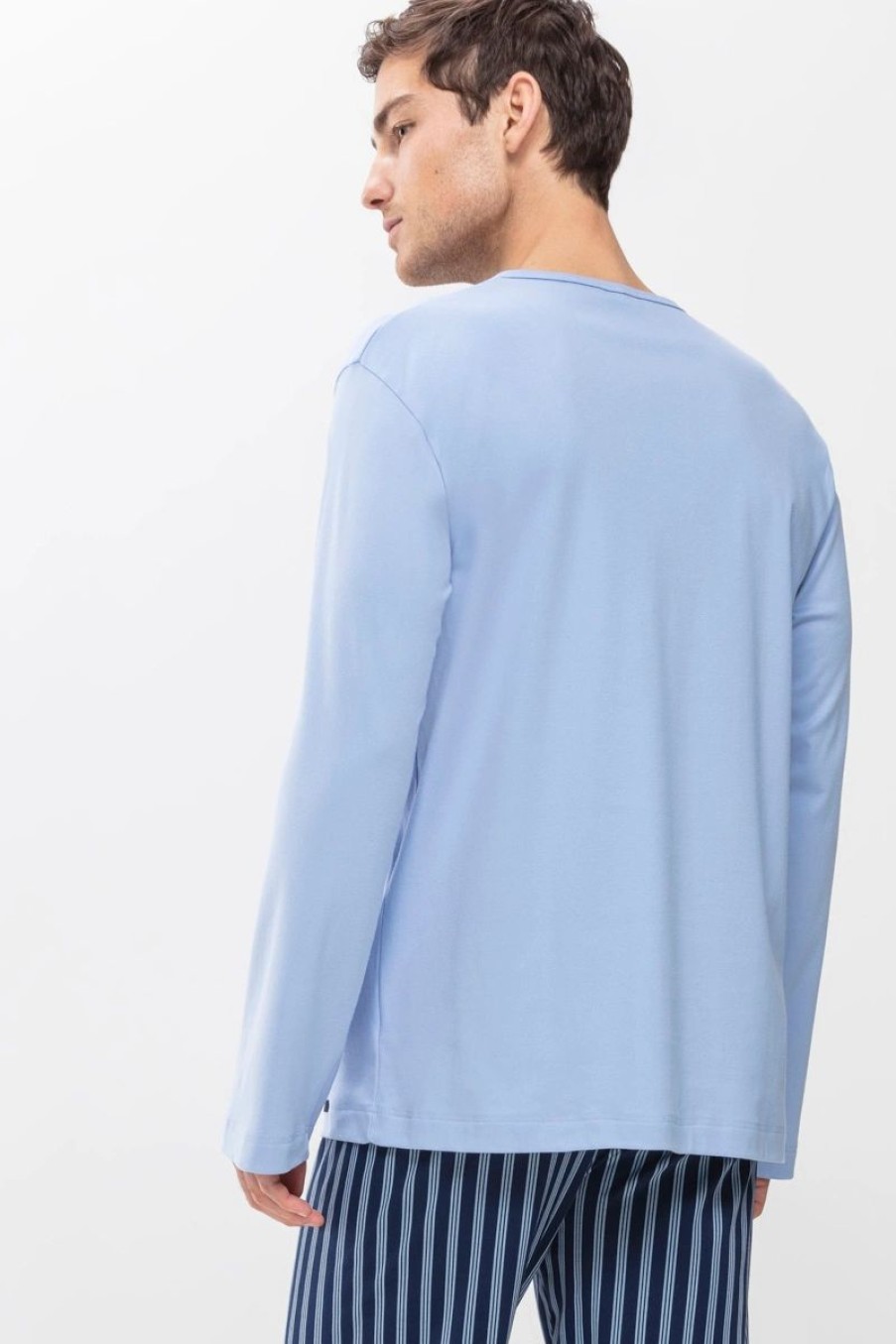 Heren Mey Loungewear Grote Maten | Shirt 1/1 Mouw Serie Springvale Ciel