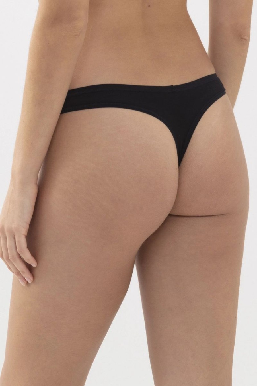 Dames Mey Slips & Pantyshorts | String Serie Superfine Organic Zwart