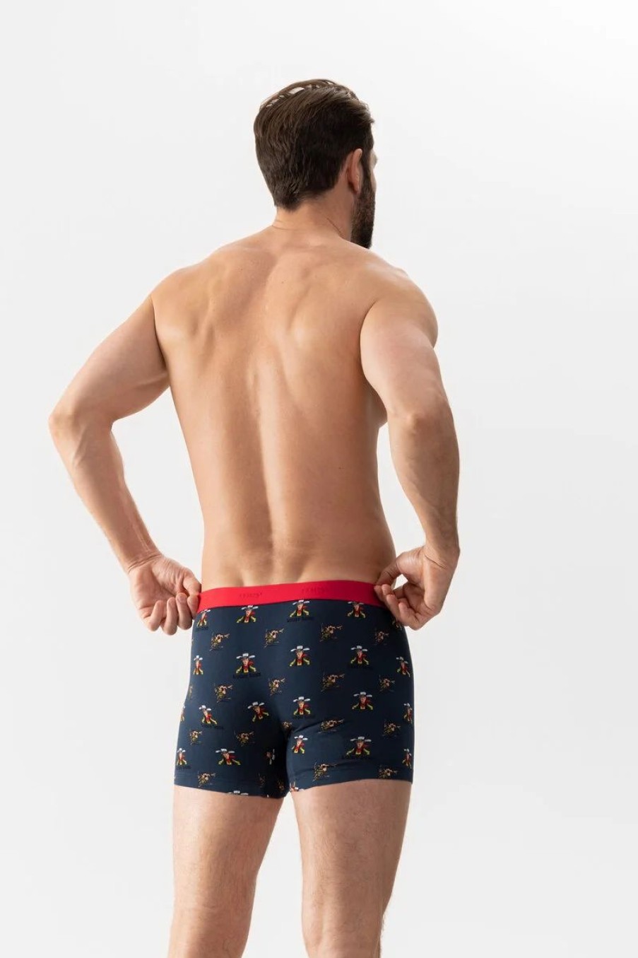 Heren Mey Shorties | Shorty Serie Mey X Lucky Luke Yacht Blue