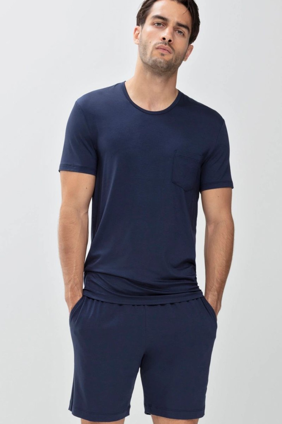 Heren Mey T-Shirt | Shirt 1/2 Mouw Serie Jefferson Modal Yacht Blue