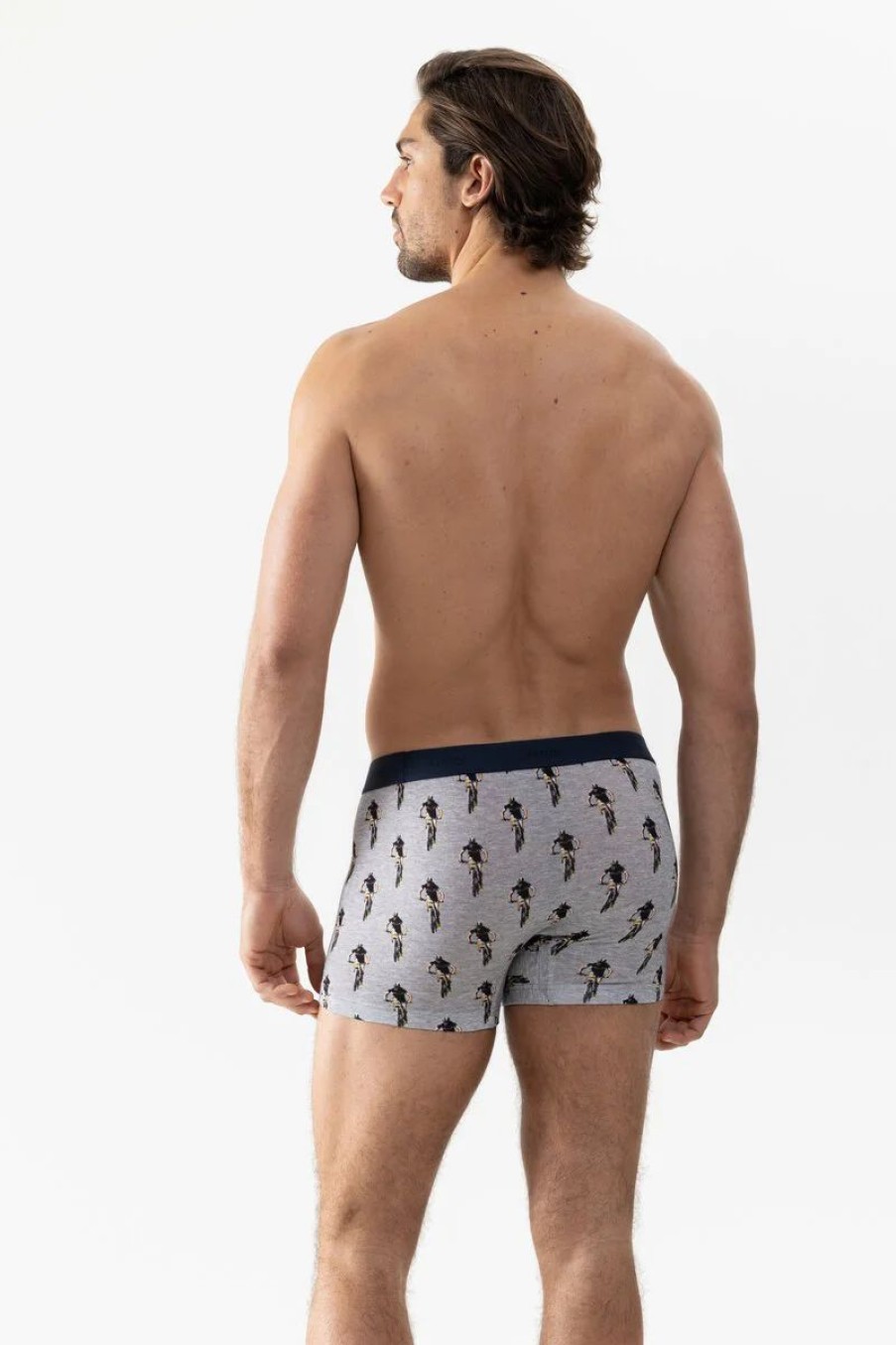 Heren Mey Shorts & Slips | Shorty Serie Biking Light Grey Melange