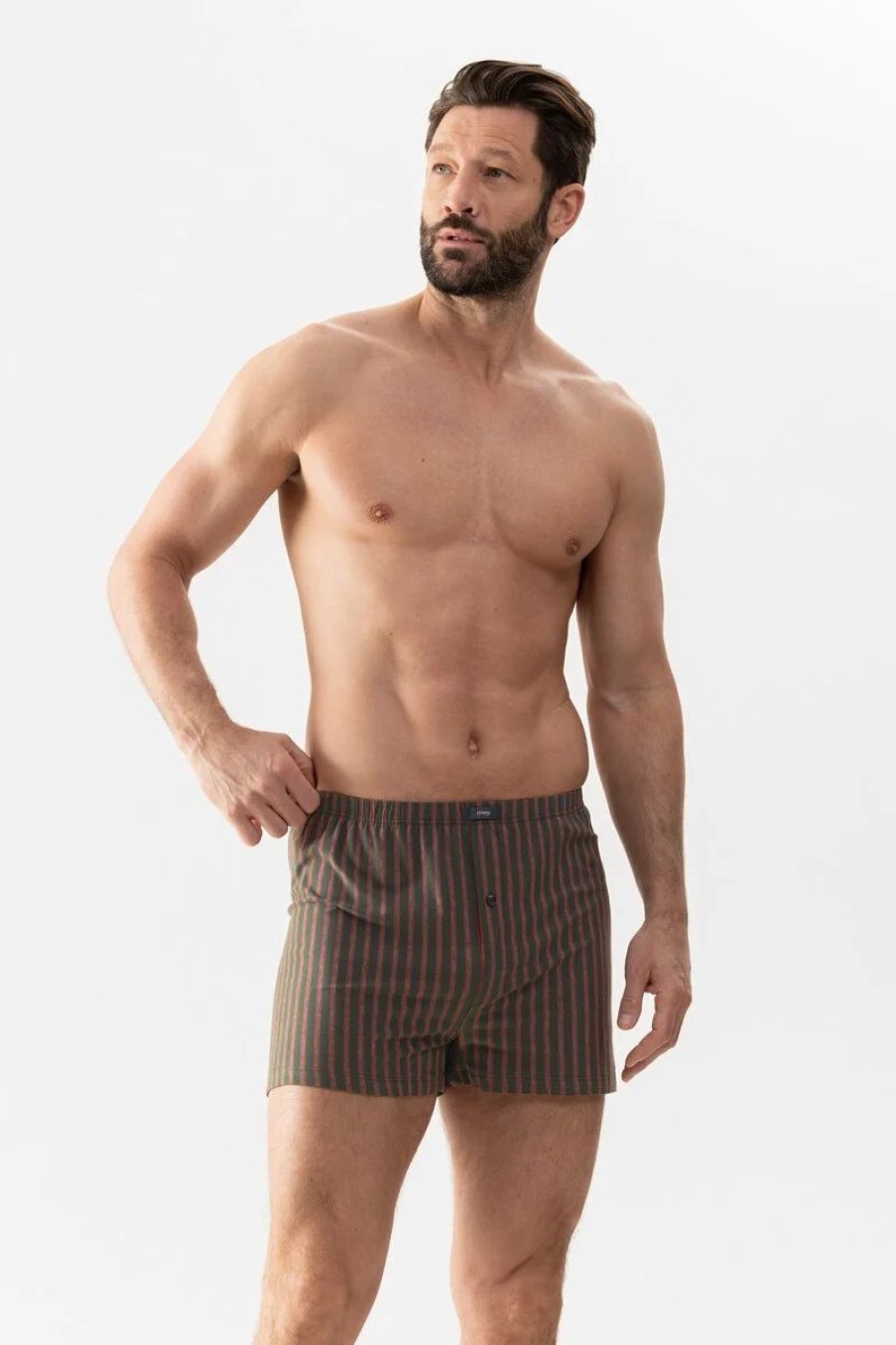 Heren Mey Shorts & Slips | Boxershorts Serie 3 Col Stripes Quartz Melange