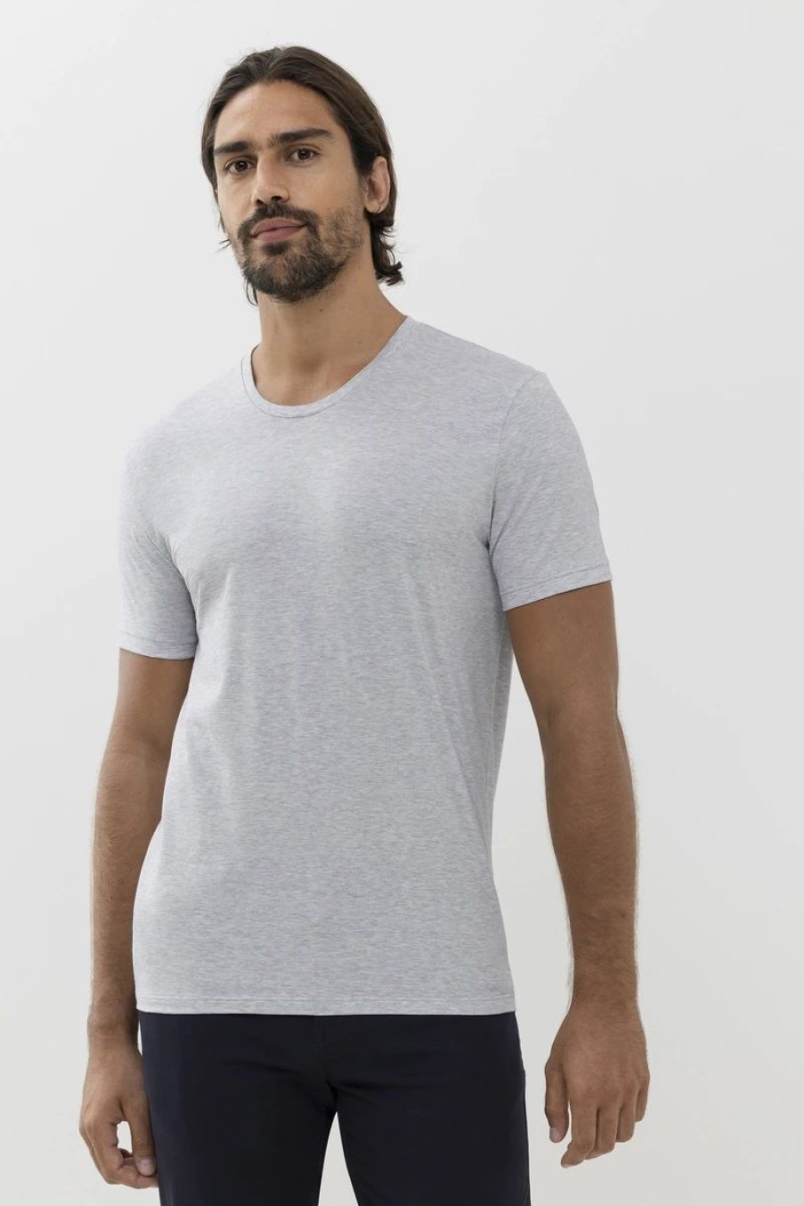 Heren Mey T-Shirt | T-Shirt Dry Cotton Colour Light Grey Melange