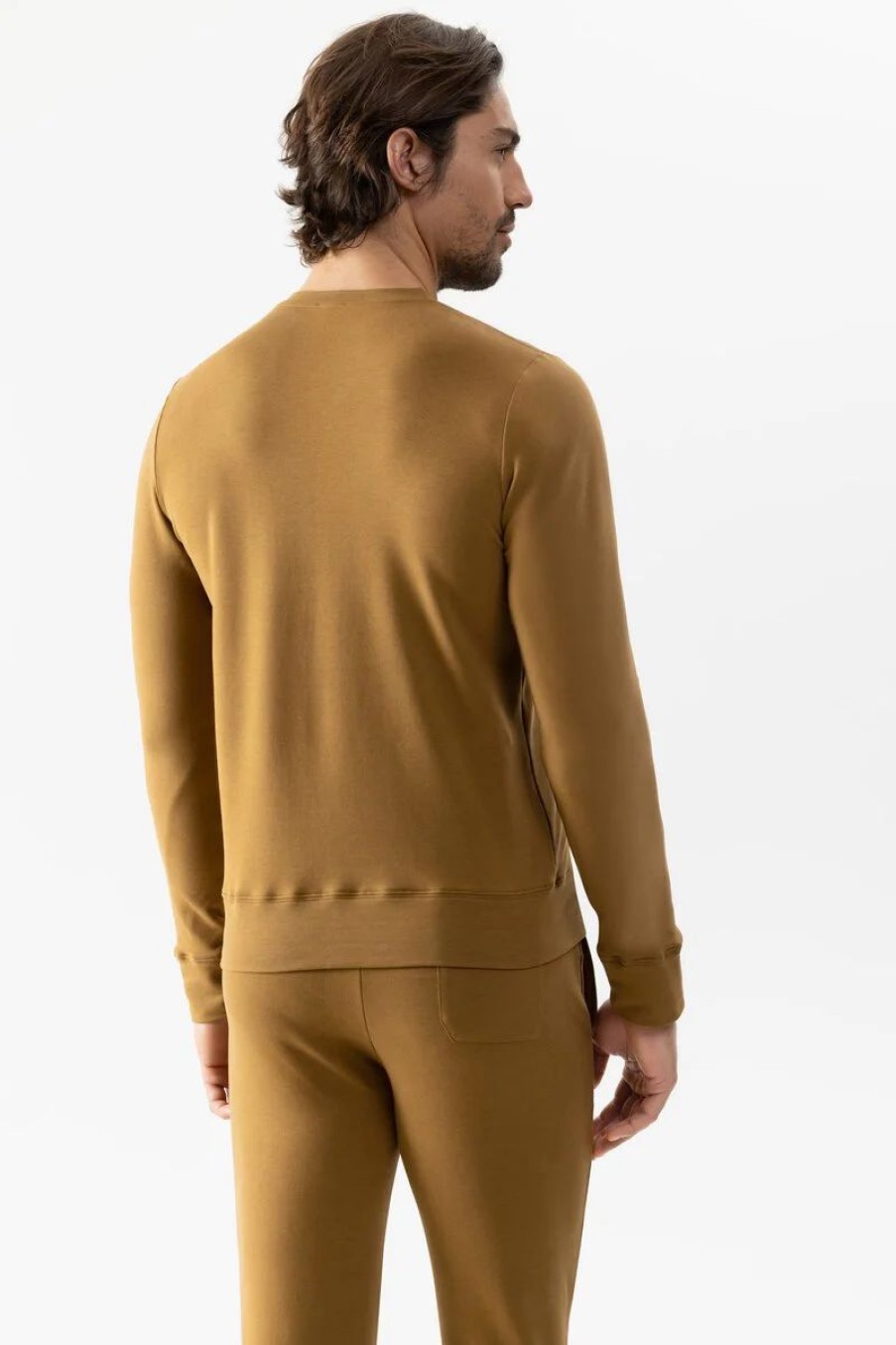 Heren Mey Bovenstukken | Sweatshirt Serie Enjoy Cognac