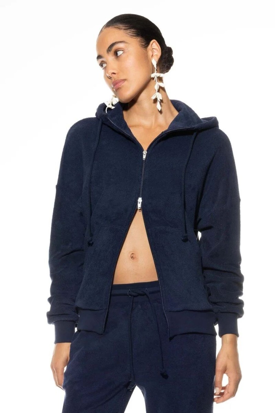 Dames Mey Bovenstukken | Cardigan Hoodie Serie Rebeca Deep Shadow