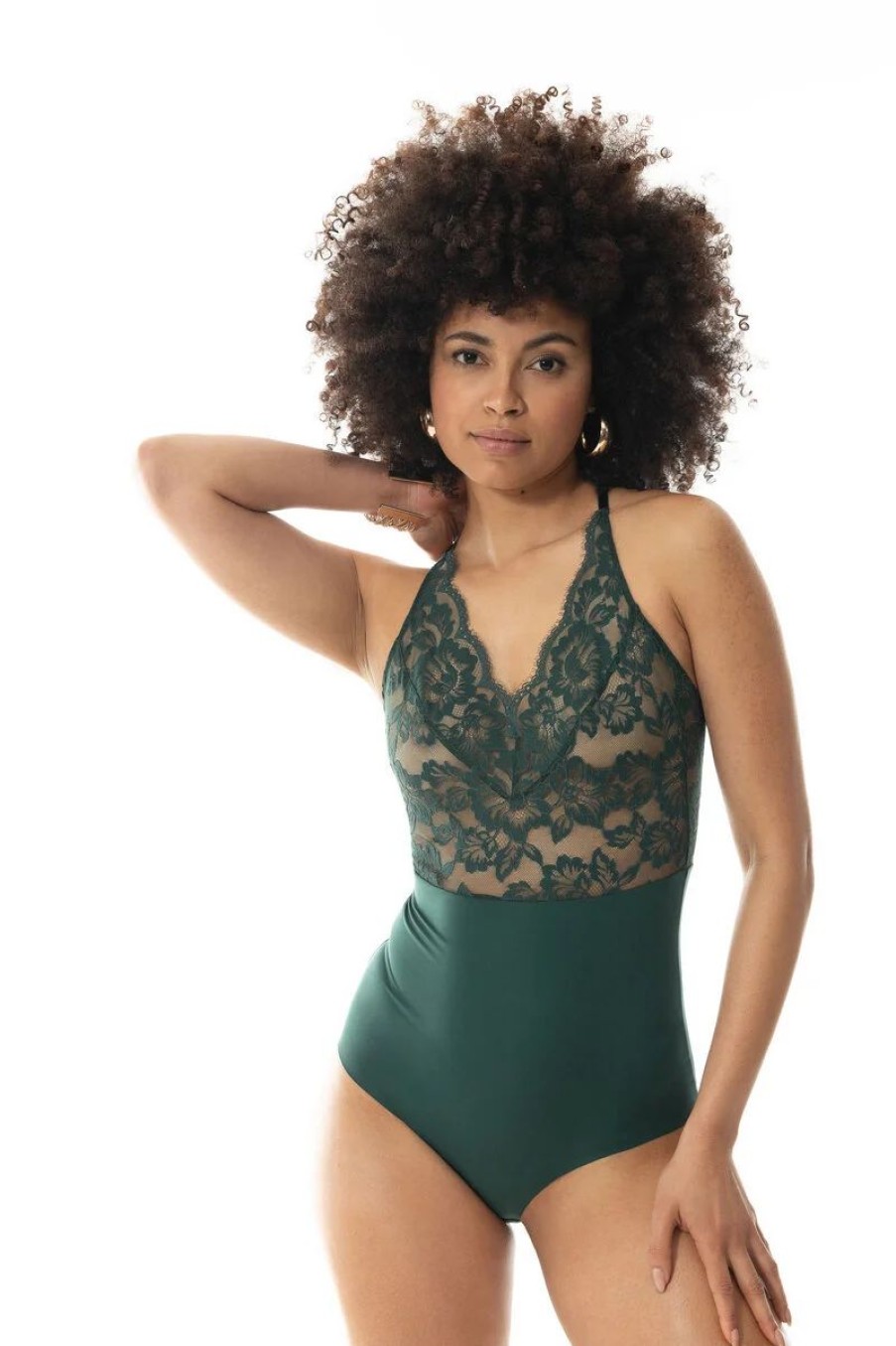 Dames Mey Sexy Lingerie | Body Serie Amazing Green Leaves