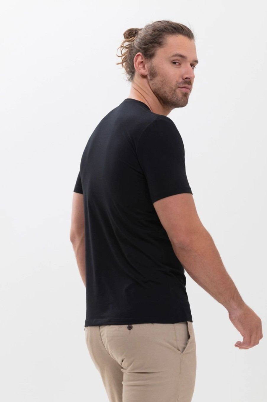 Heren Mey Ondershirts | Hybride T-Shirt Serie Hybrid T-Shirt Zwart