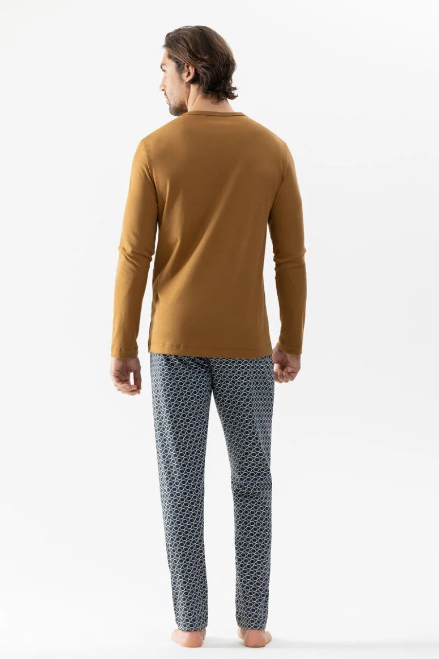 Heren Mey Pyjama'S | Pyjama Serie Hexagon Cognac