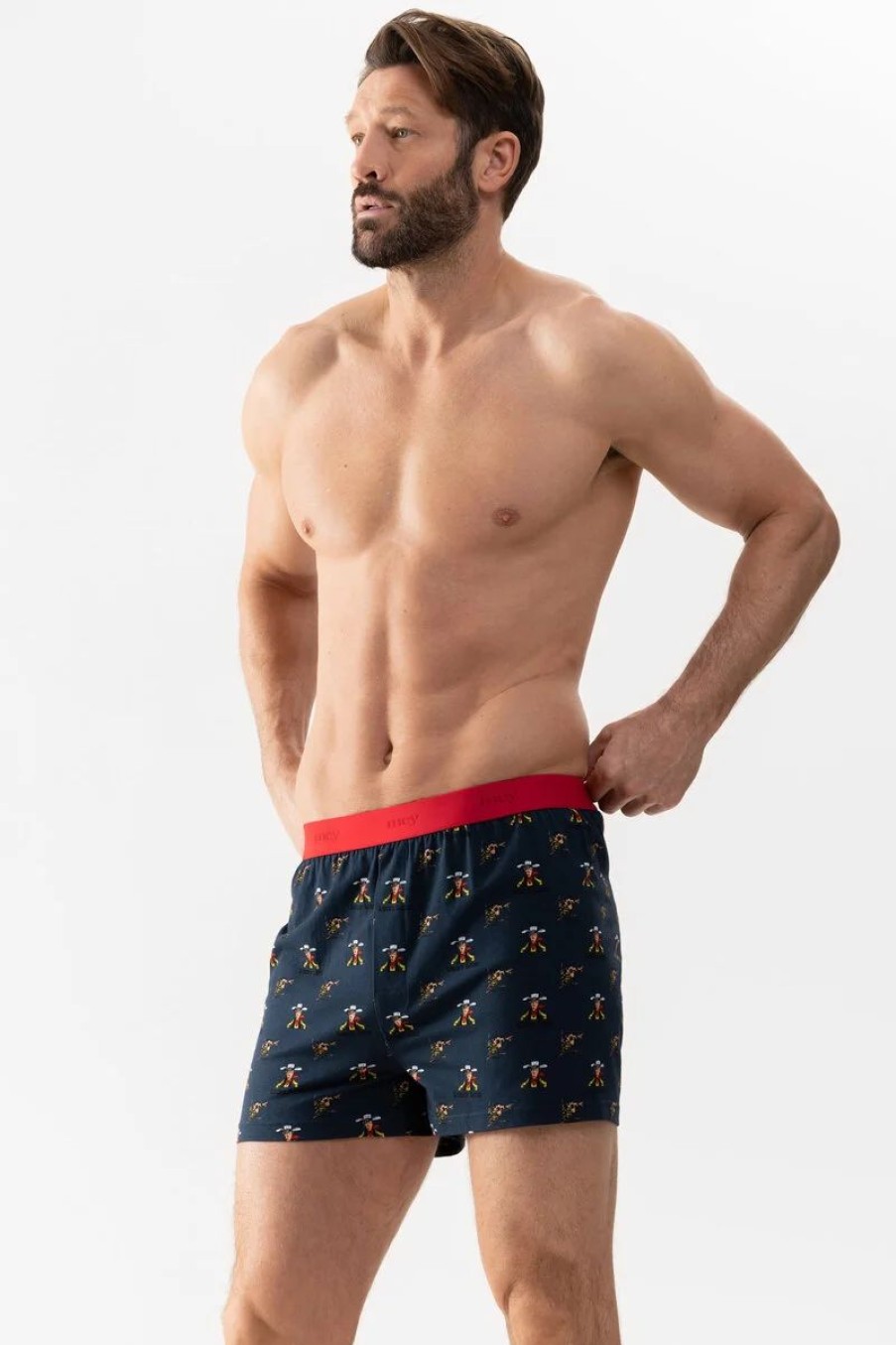 Heren Mey Boxershorts | Boxershorts Serie Mey X Lucky Luke Yacht Blue