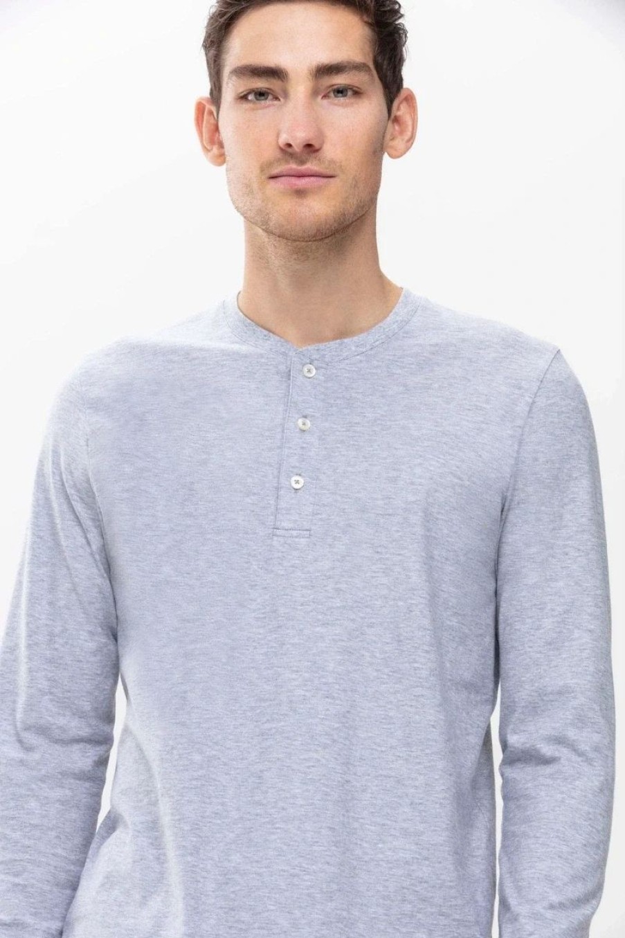 Heren Mey Bovenstukken | Shirt Serie Ringwood Light Grey Melange