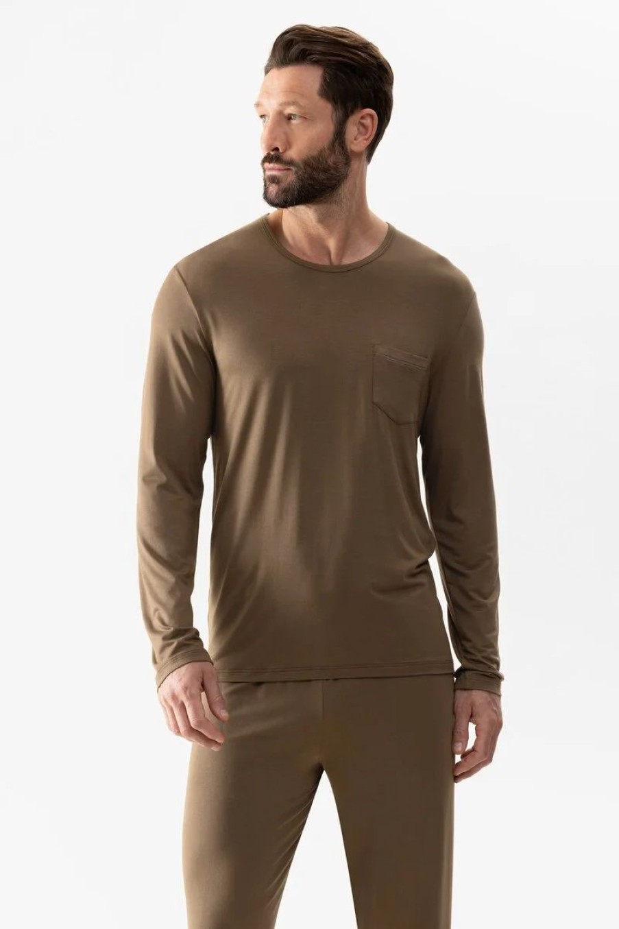 Heren Mey T-Shirt | Homewear-Shirt Serie Jefferson Modal Mahagony