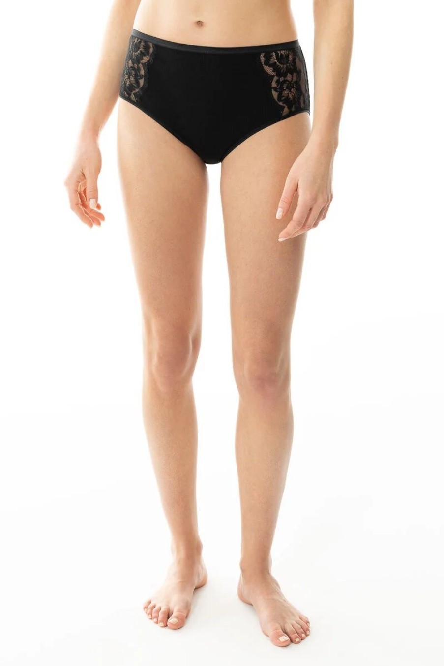 Dames Mey Slips & Pantyshorts | Tailleslip Serie Wool Love Zwart