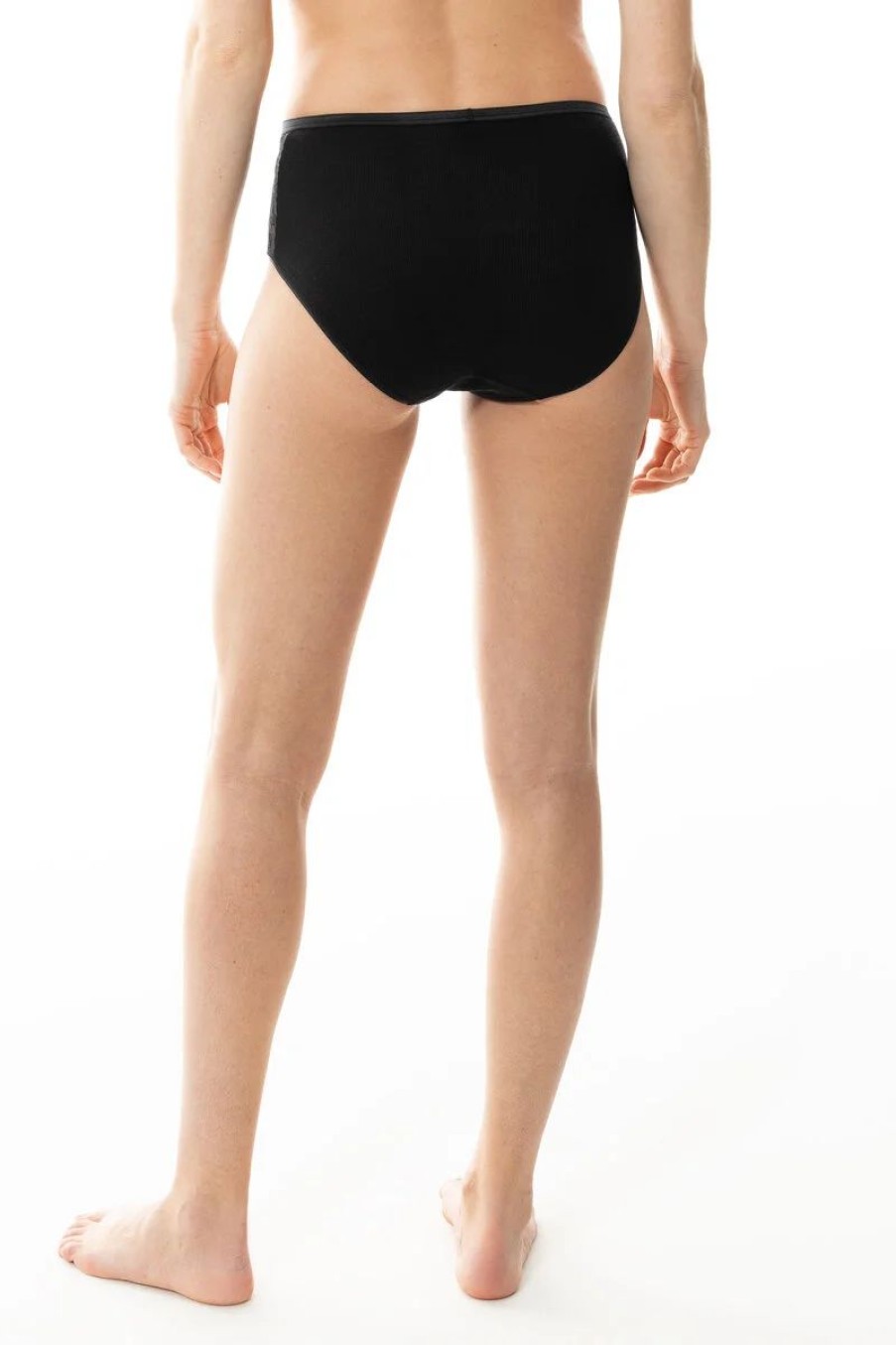 Dames Mey Slips & Pantyshorts | Tailleslip Serie Wool Love Zwart