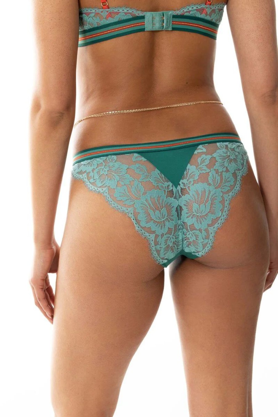 Dames Mey Slips & Pantyshorts | Tanga Serie Poetry Vogue Opal Green