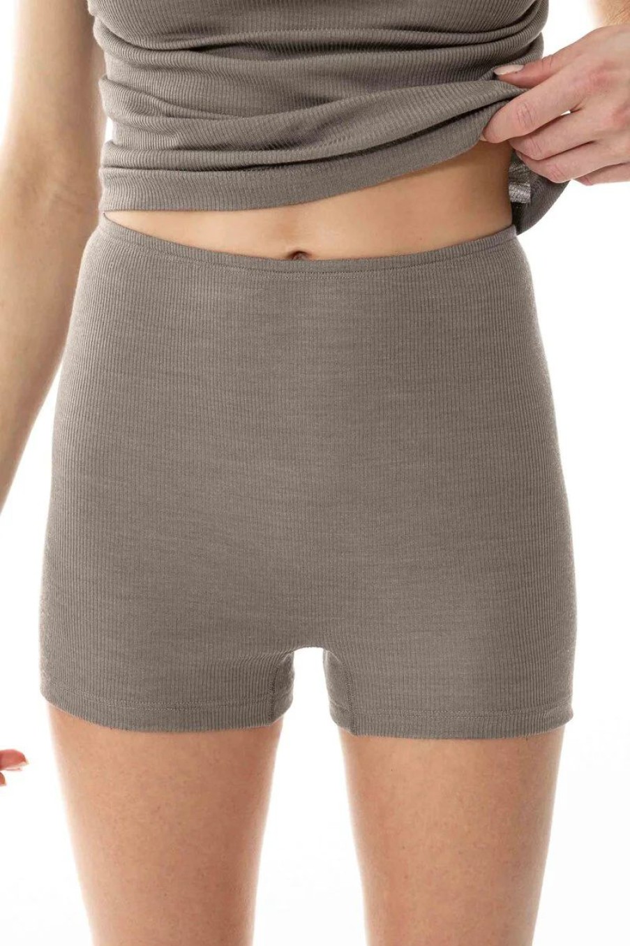 Dames Mey Slips & Pantyshorts | Panty Serie Wool Love Deep Taupe