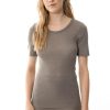 Dames Mey T&Shirts | T-Shirt Serie Wool Love Deep Taupe