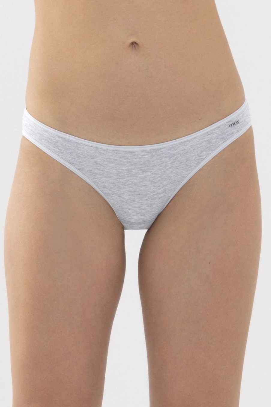 Dames Mey Slips & Pantyshorts | Minislip Serie Cotton Pure Light Grey Melange