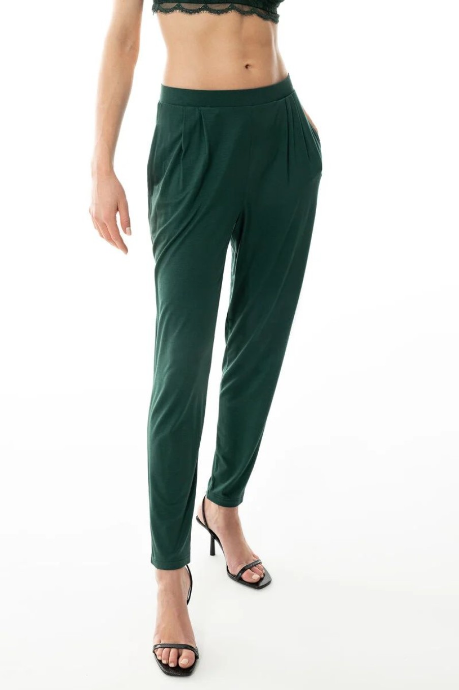 Dames Mey Broeken | Broek, Op Enkelhoogte Serie Alena Green Leaves