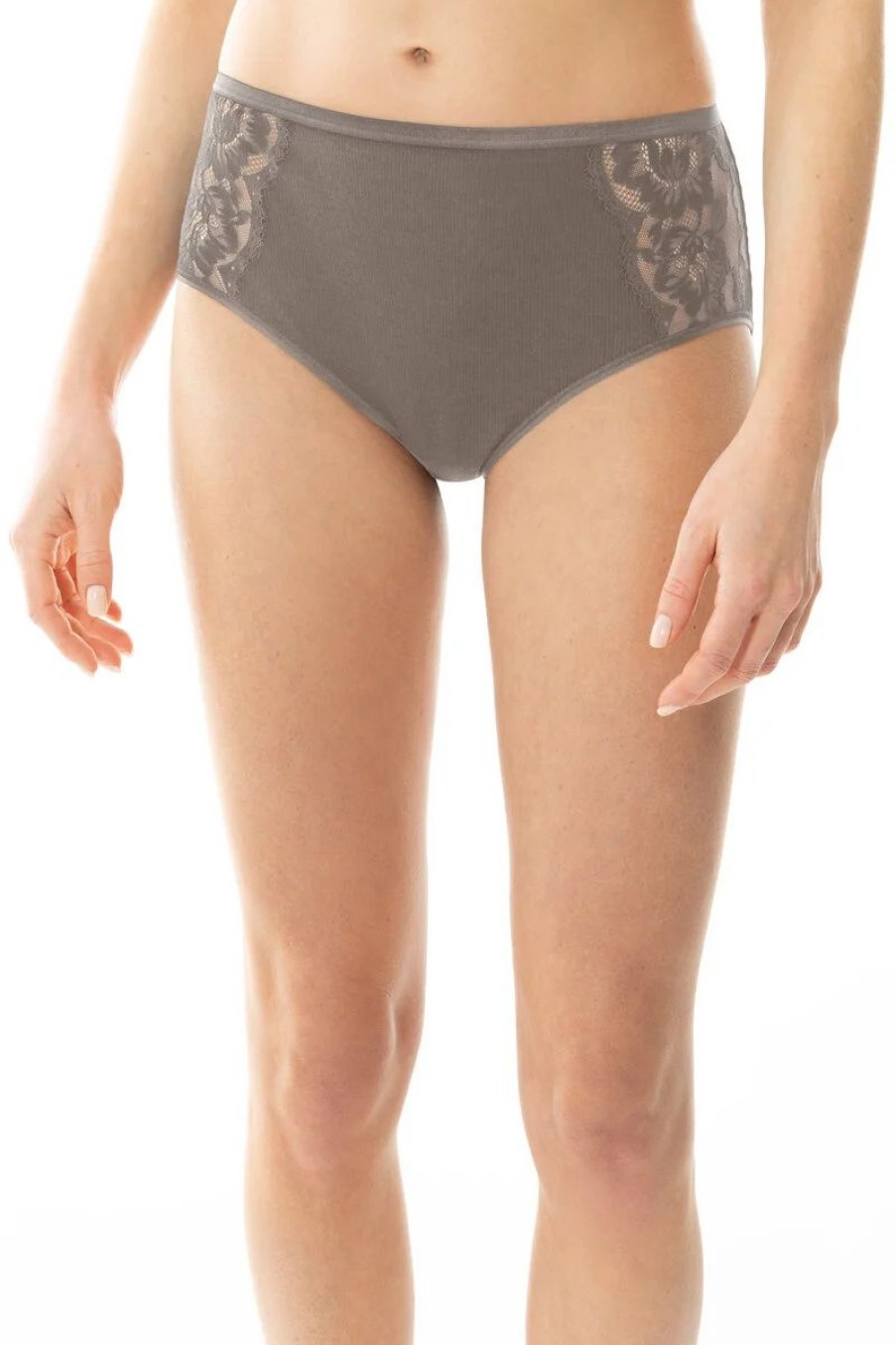 Dames Mey Slips & Pantyshorts | Tailleslip Serie Wool Love Deep Taupe