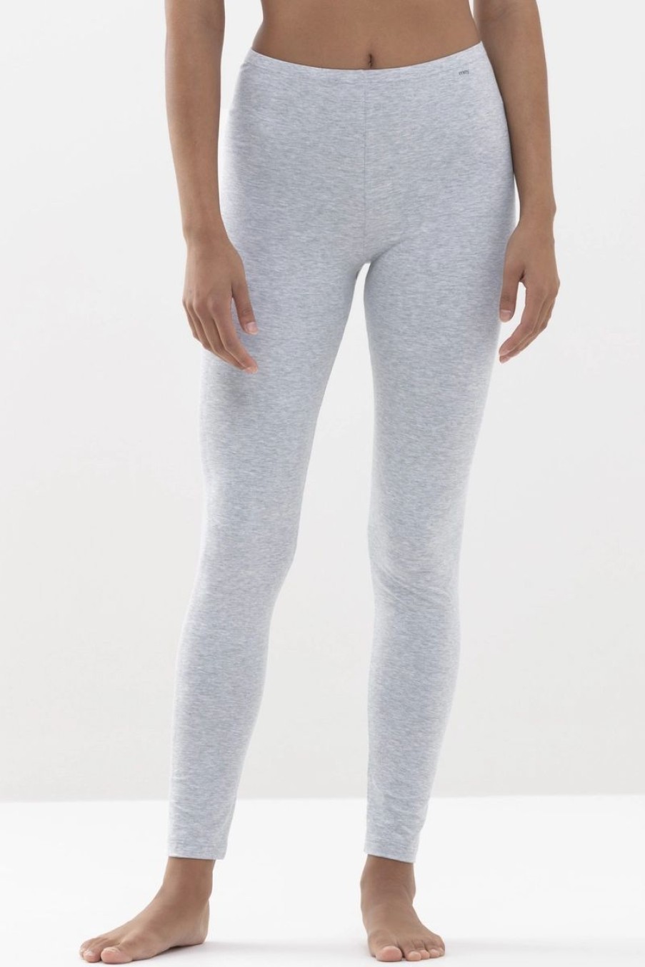 Dames Mey Leggings | Lange Broek Serie Cotton Pure Light Grey Melange