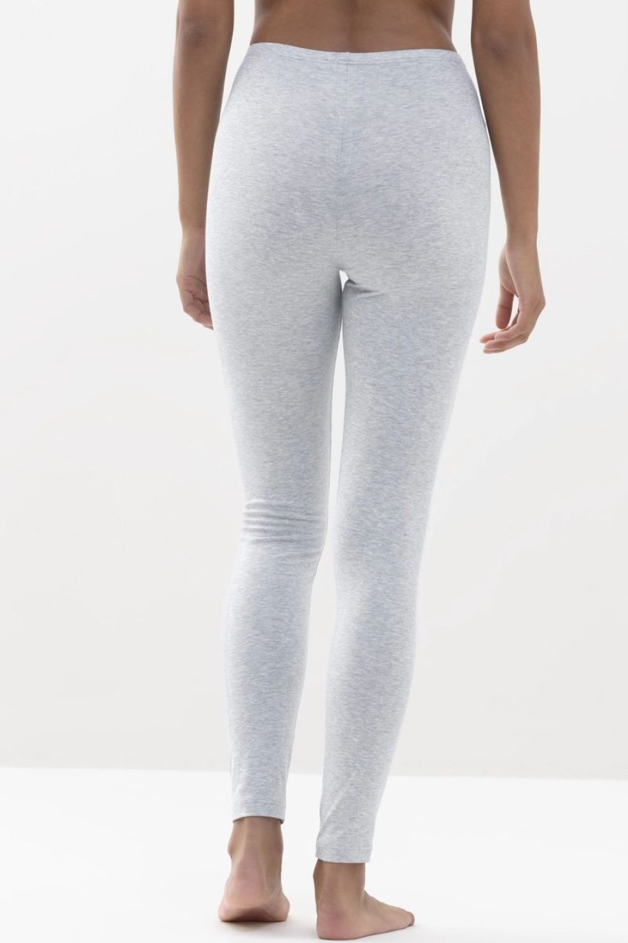 Dames Mey Leggings | Lange Broek Serie Cotton Pure Light Grey Melange