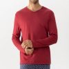 Heren Mey Bovenstukken | T-Shirt Met Lange Mouwen Serie Solid Night True Red