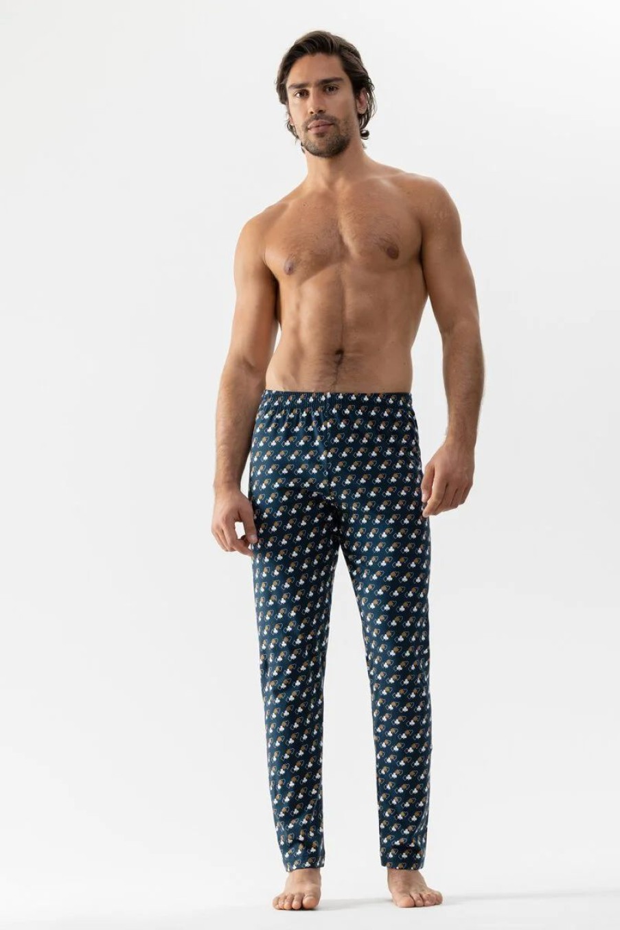 Heren Mey Broeken | Lange Broek Serie Symbols Yacht Blue