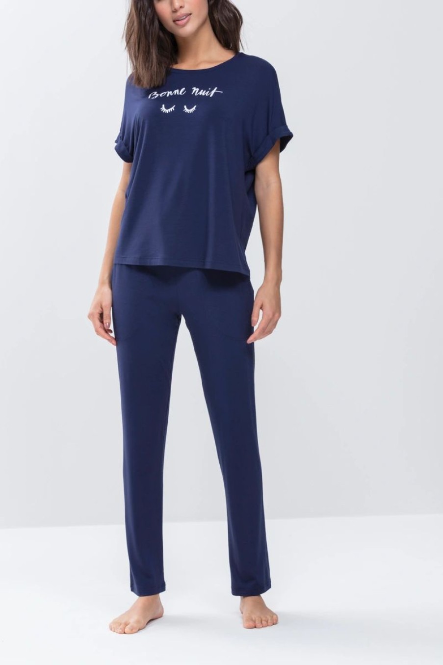 Dames Mey Broeken | Broek Lang Serie Sleepy & Easy True Blue