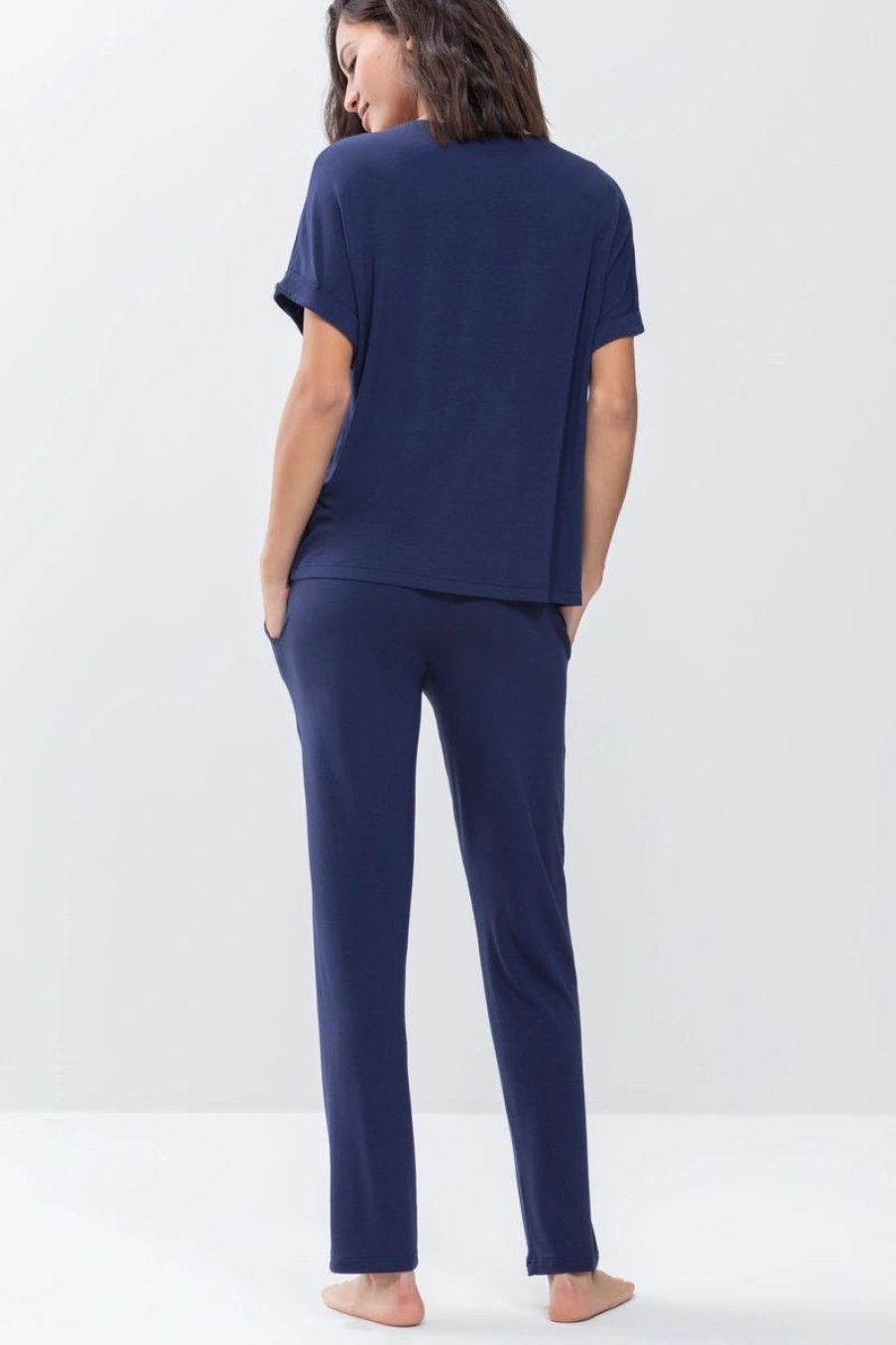 Dames Mey Broeken | Broek Lang Serie Sleepy & Easy True Blue